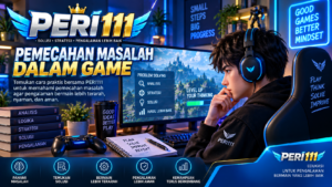 PERI111 membahas pemecahan masalah dalam game secara praktis agar bermain lebih terarah, nyaman, dan aman.